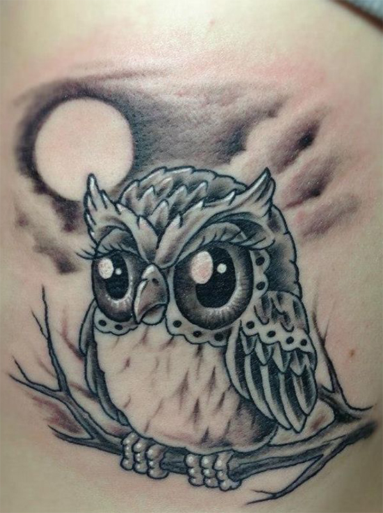 Fantastic little owl tattoo