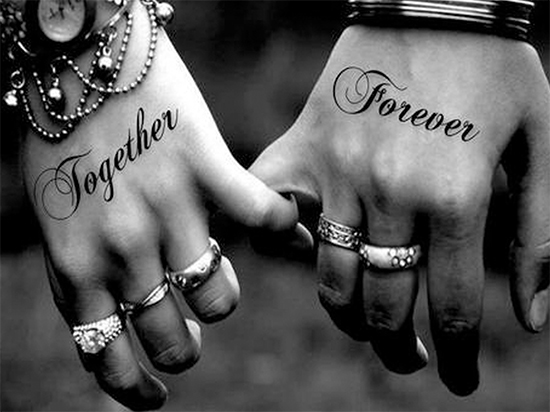 Amazing Couple Infinite love Tattoo