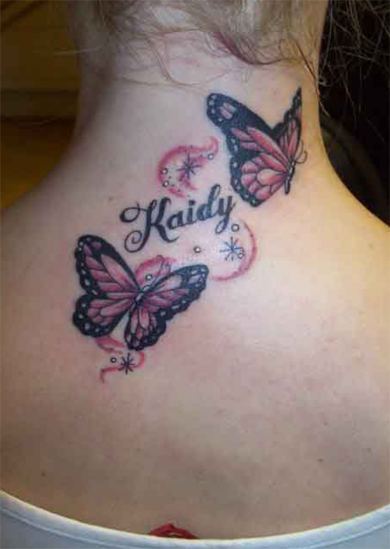 Amazing Flying Butterfly Tattoo