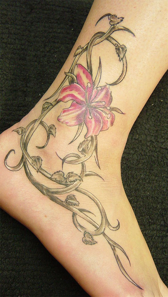 Amazing Lilly Flower Tattoo