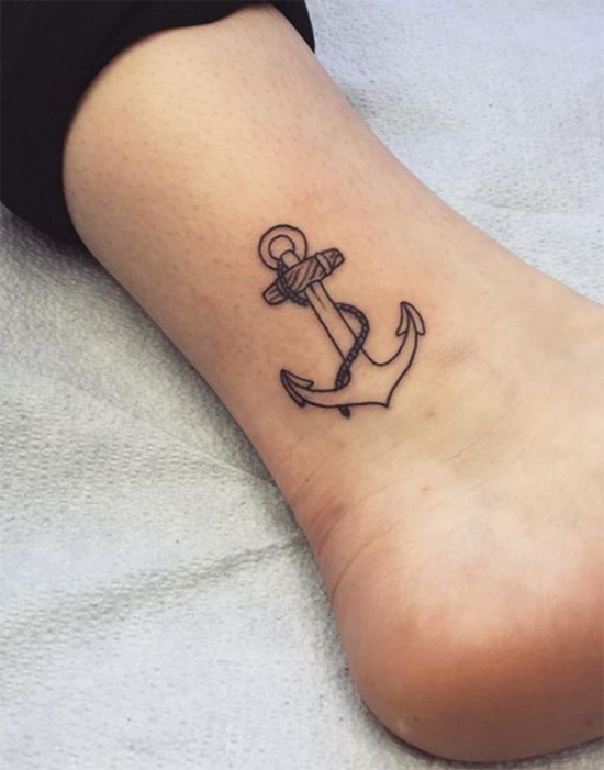 Anchor Ankle Tattoos