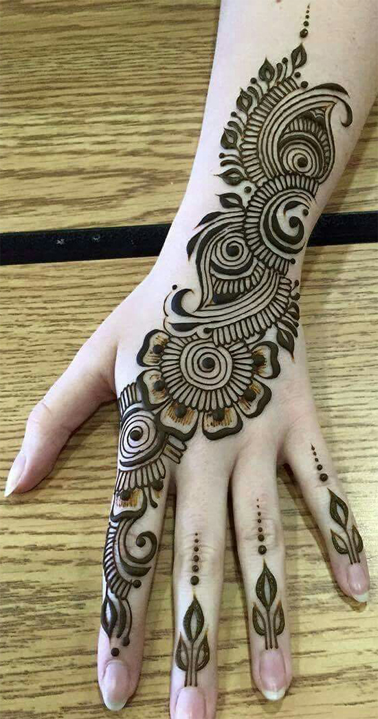 Best Arabic Mehandi Designs Collection for Back Hand
