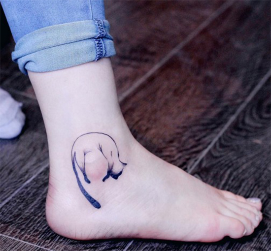 Cat Ankle Tattoo