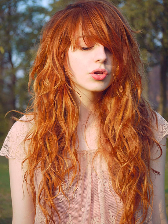 25+ Amazing Hairstyles and Haircuts With Bangs For Naturally Curly Hair