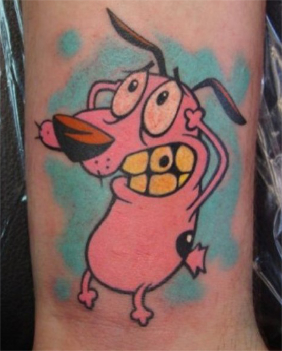 Cute Courage The Cowardly Dog Tattoo
