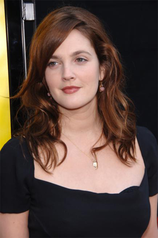 Drew Barrymore With Long Brown Hair