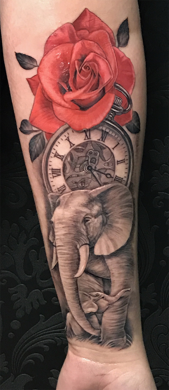 Elephant Design Tattoo