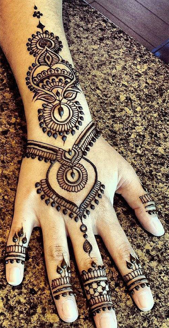 Excellent Back Hand Mehendi Designs
