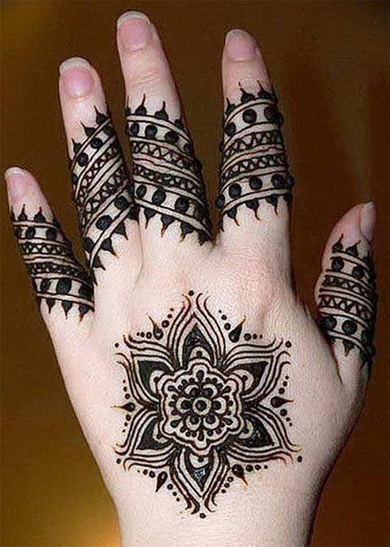 Finger Henna Designs Flower