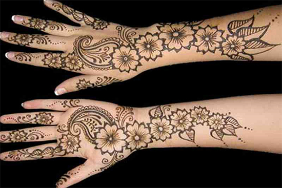 Full arms Special Mehandi Design for valentines day
