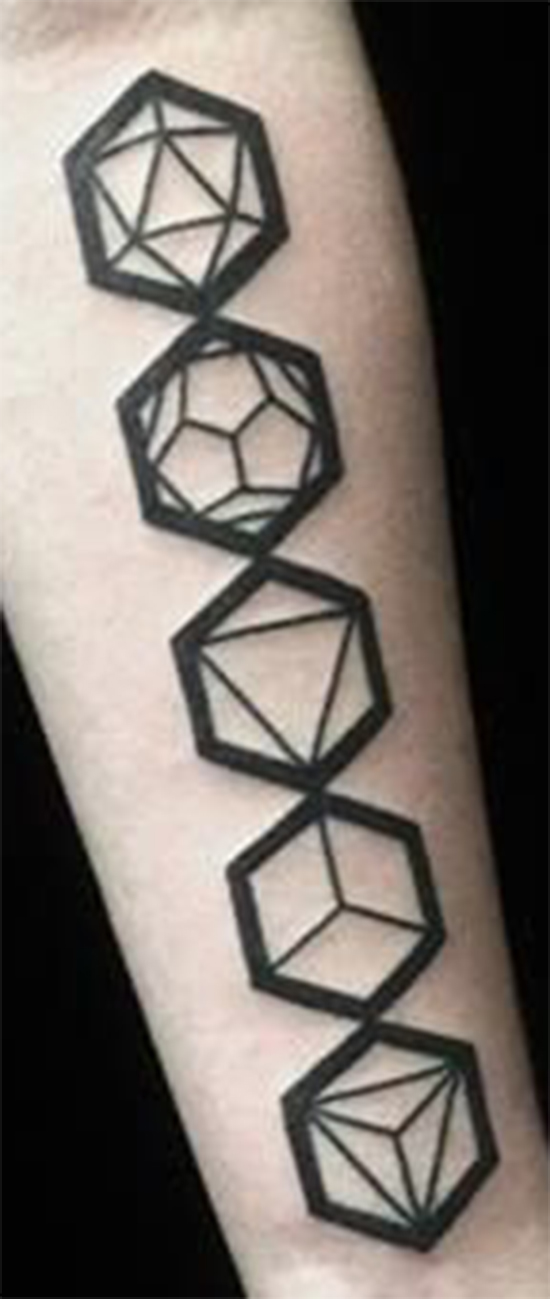 Geometric Abstract On Arm