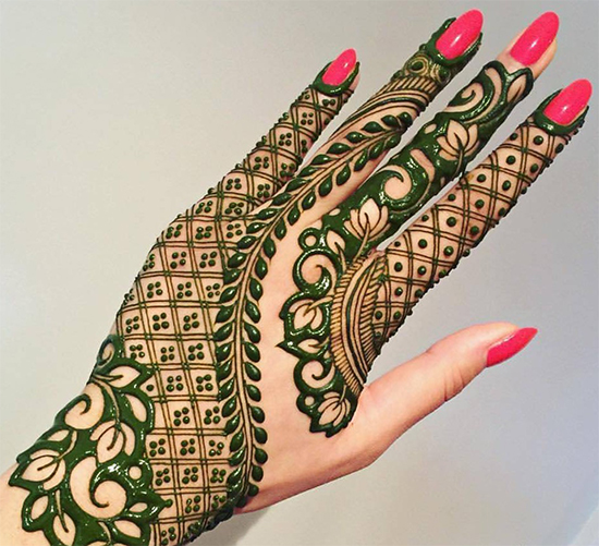 Green Henna Design