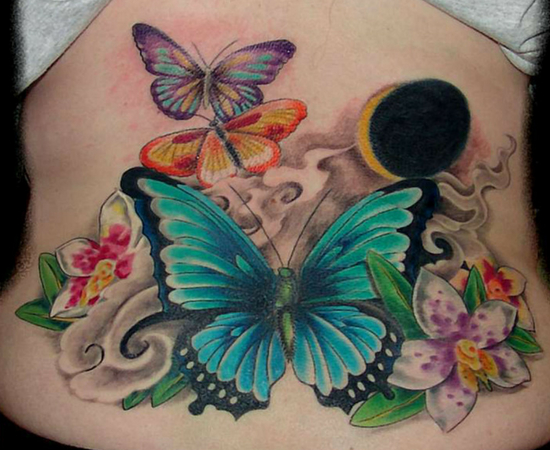 HD-Coloured-Butterfly-On-Lower-Back-Neck