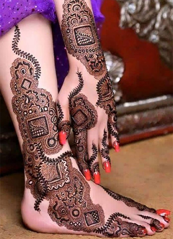 Hand and Leg Special Mehandi design