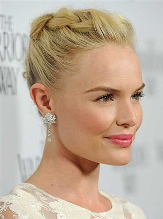 Kate Bosworth Blonde Updo With Braids