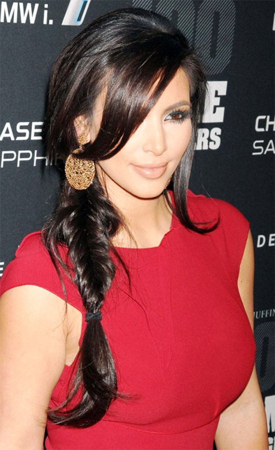 Kim Kardashian Braided Hairstyle
