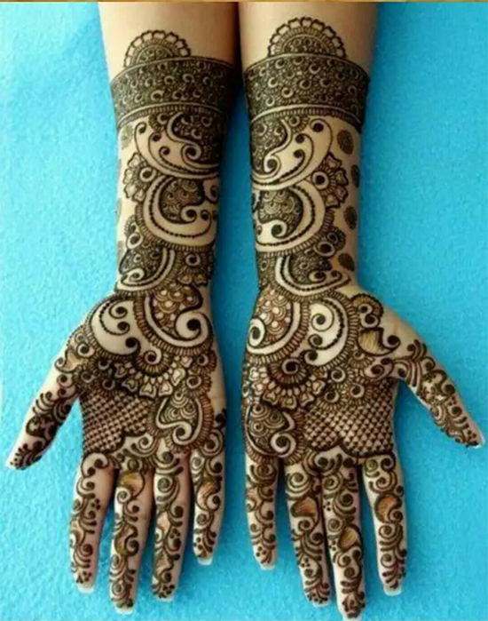 Latest Groom Marriage Mehendi Design For Full Hands