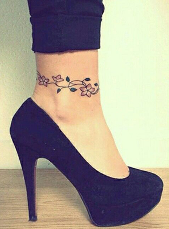Lotus Flower Ankle Tattoos