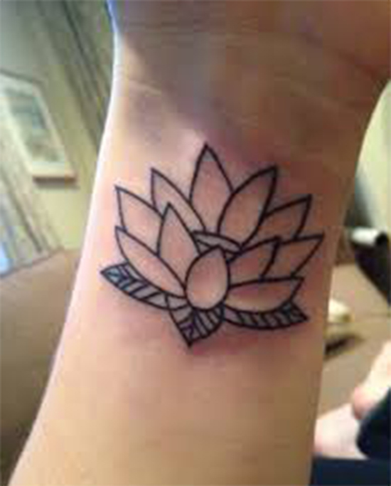 Lotus Flower Tattoo On Wrist