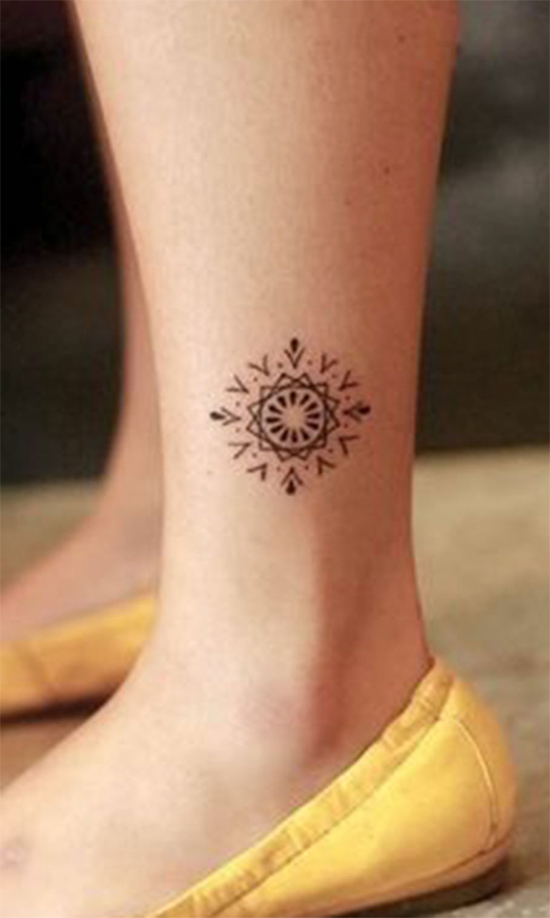 Mandala Tattoo on Ankle