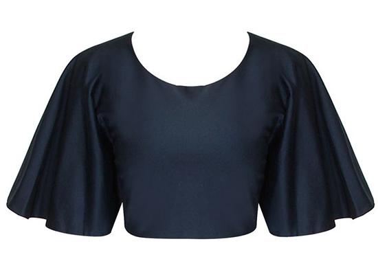 Midnight Blue Bell Sleeves Blouse