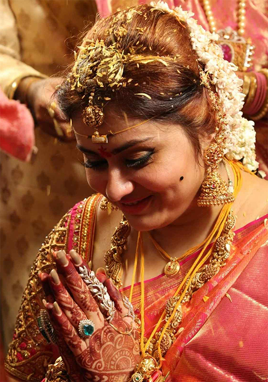Namitha in Traditional wedding Saree