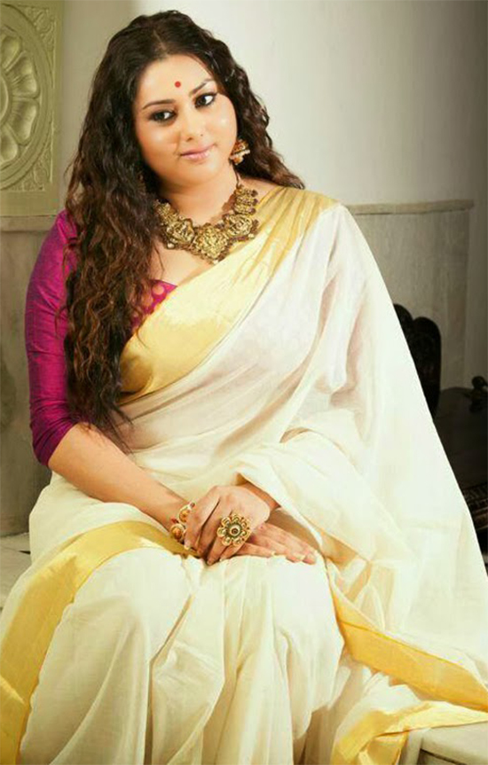 Namitha wearing a kerala traditional saree