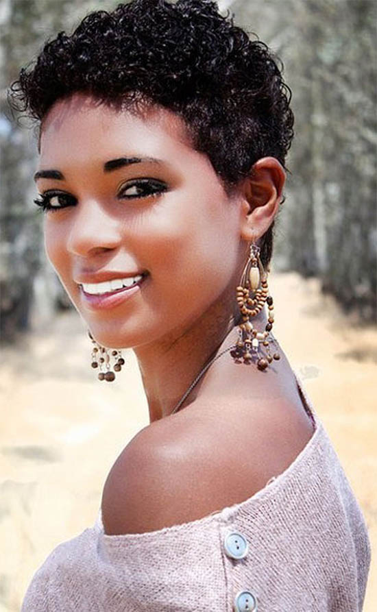 Pixie Cut For Curly Black Women
