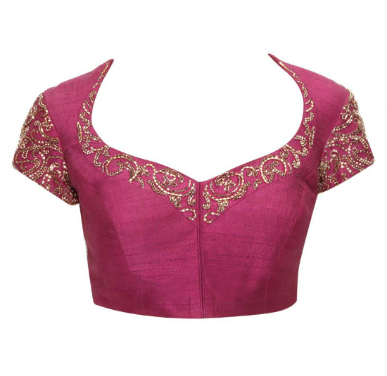 Plum Embroidered Blouse