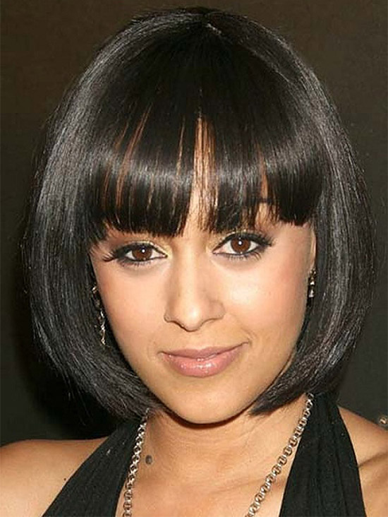 Short Hairstyles With Bangs For Black Hair