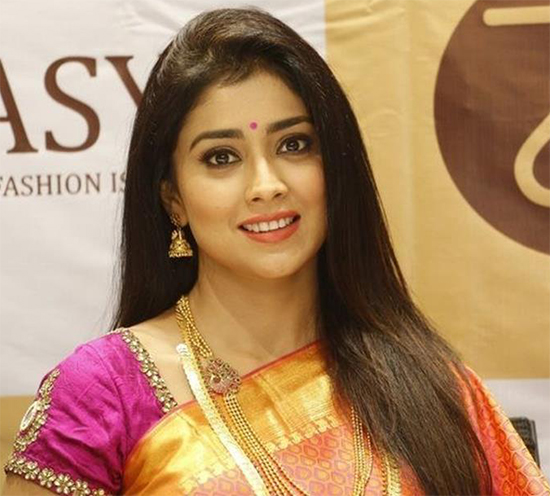 Shreya In Pink & Gold Designer Saree
