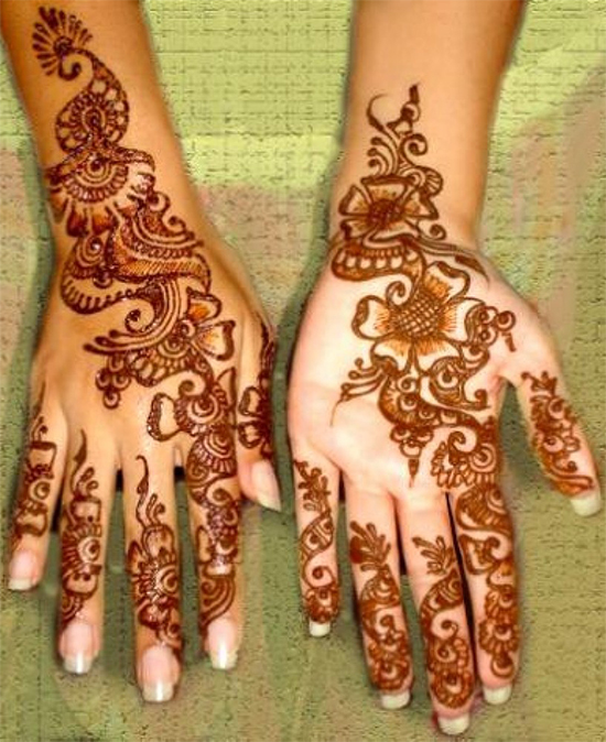 Special mehandi design with flowers