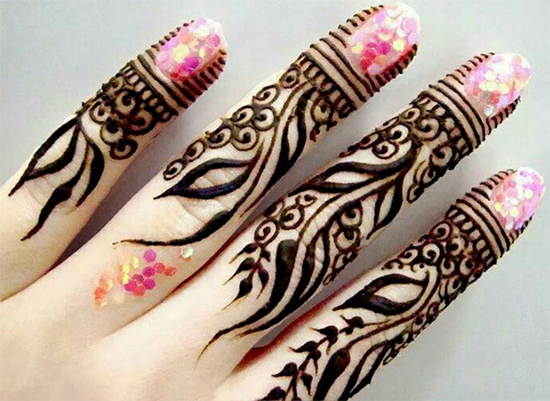 Stylish Fingers Mehendi Design Styles