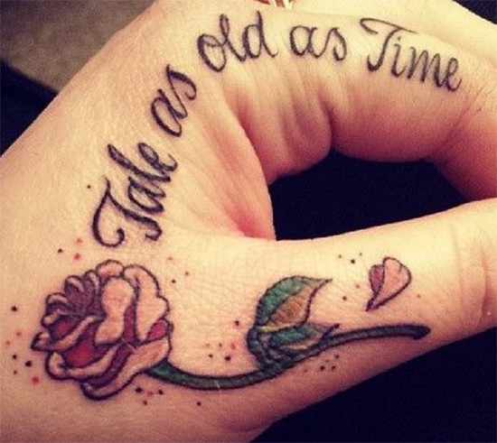 Stylish Small Rose Tattoo On Hand