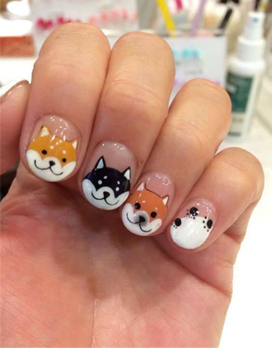 Cute Puppie Nails