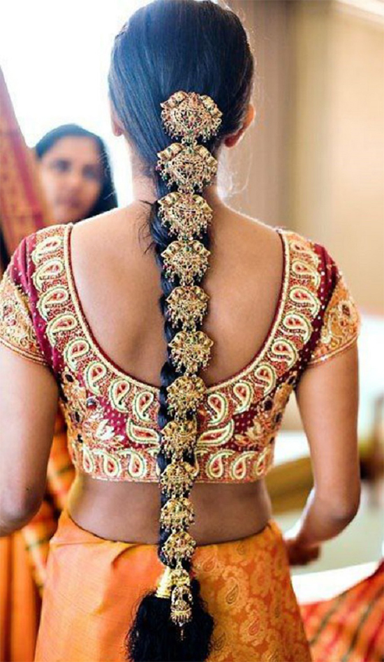 Elegant South Indian Bridal Hairstyles For Long Hair