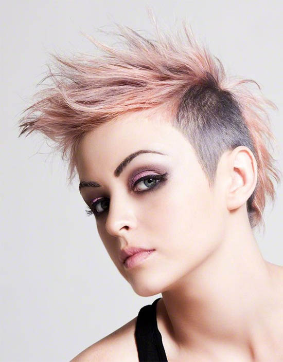 Pink Edgy Hairstyle