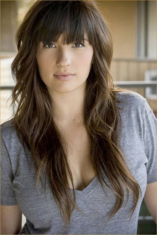 Shay Maria Hairstyle For Long Layered Hair With Bangs