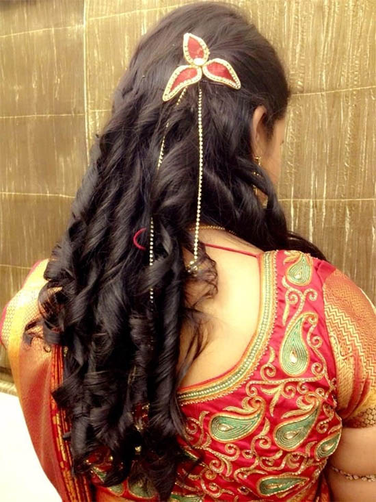 South Indian Wedding Reception Hairstyle
