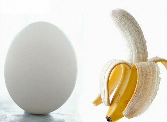 Banana with egg