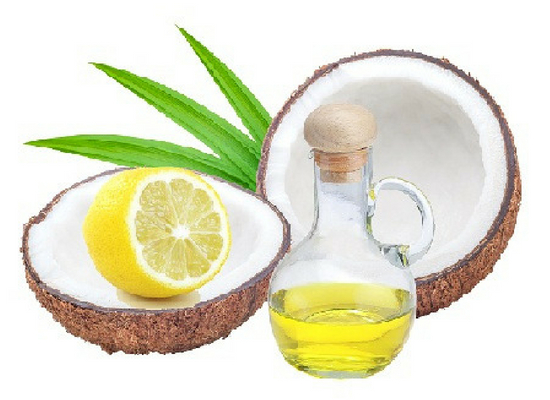 Coconut oil and Lemon juice