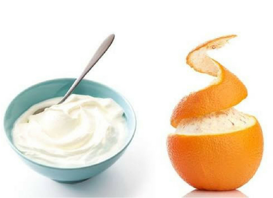 Orange peel and yogurt 